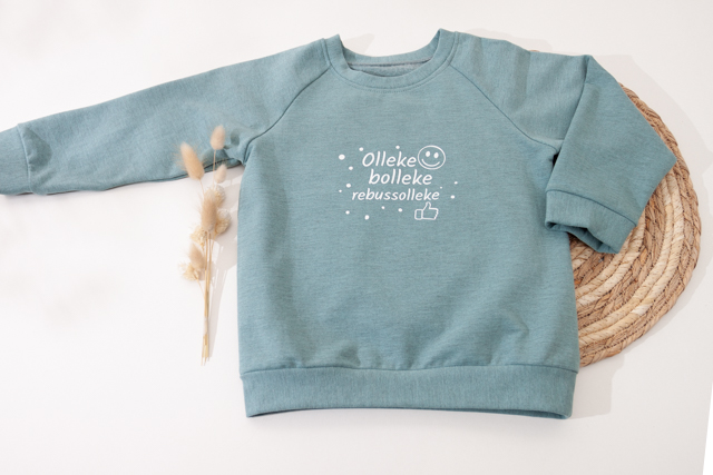 Sweater 92/98 grijs blauw