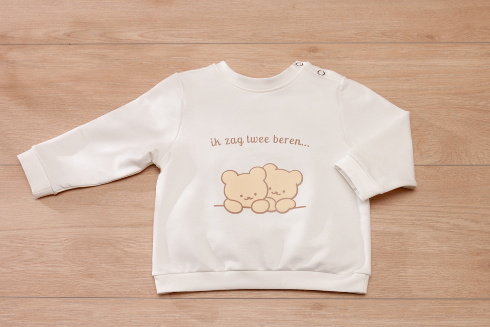 Trui 86/92 off-white ik zag twee beren
