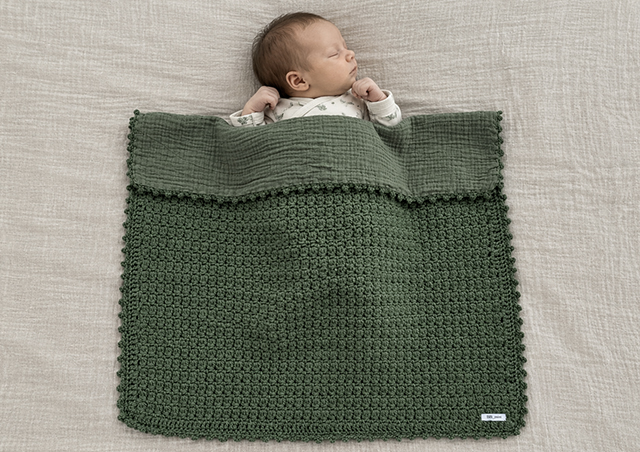 cosy dekentje groen 58X75cm